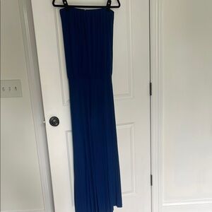 Young Fabulous & Broke Blue Pleated Maxi Jumpsuit